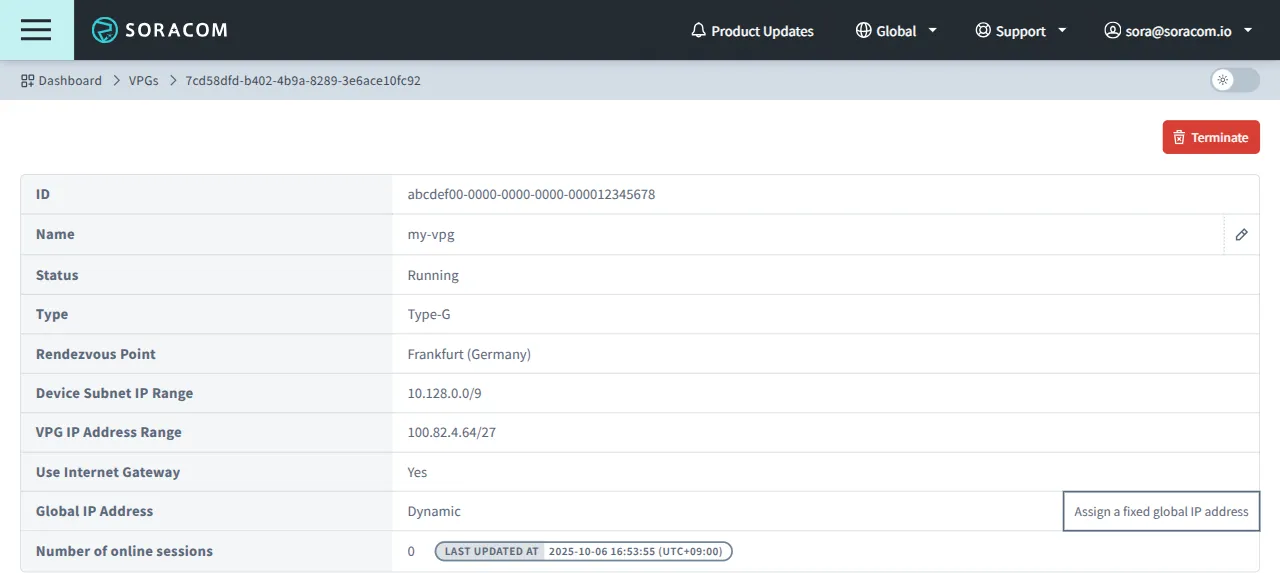 Configure VPG